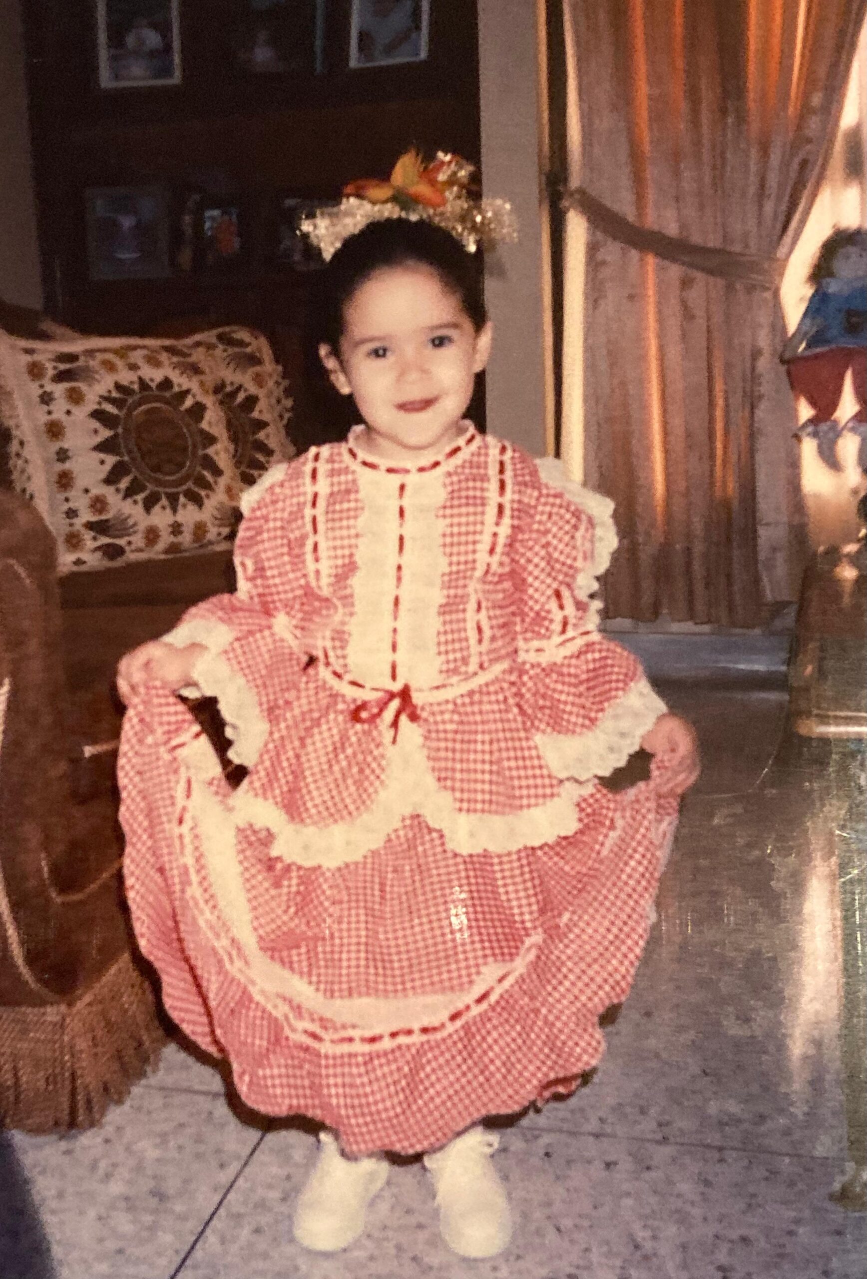 Joyce vestida de cumbianbera